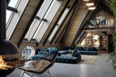 Wohnen / Arbeiten Rendering - Innenstadtlage: Luxus Penthouse by Swen Burgheim
