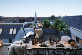 Aufdachterrasse Rendering - Innenstadtlage: Luxus Penthouse by Swen Burgheim