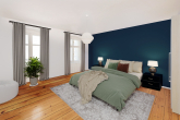 Schlafen Visualisiert - Wunderschöne Altbauwohnung mit 3 Zimmern und DG - Rohling mit Baugenehmigung in Charlottenburg