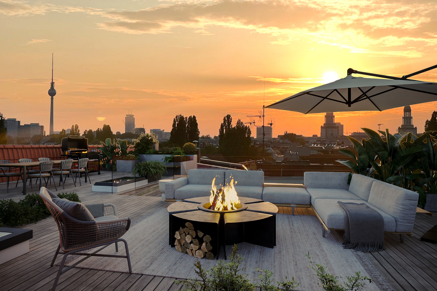 Penthouse der Superlative mit ca. 100 m² Aufdachterrasse, Pool und Sauna in Friedrichshain, 10247 Berlin, Penthousewohnung